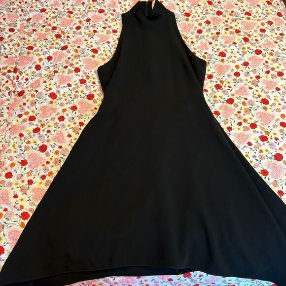 Cinq a Sept Black Sleeveless Halter A-line Julia dress - Picture 3 of 7